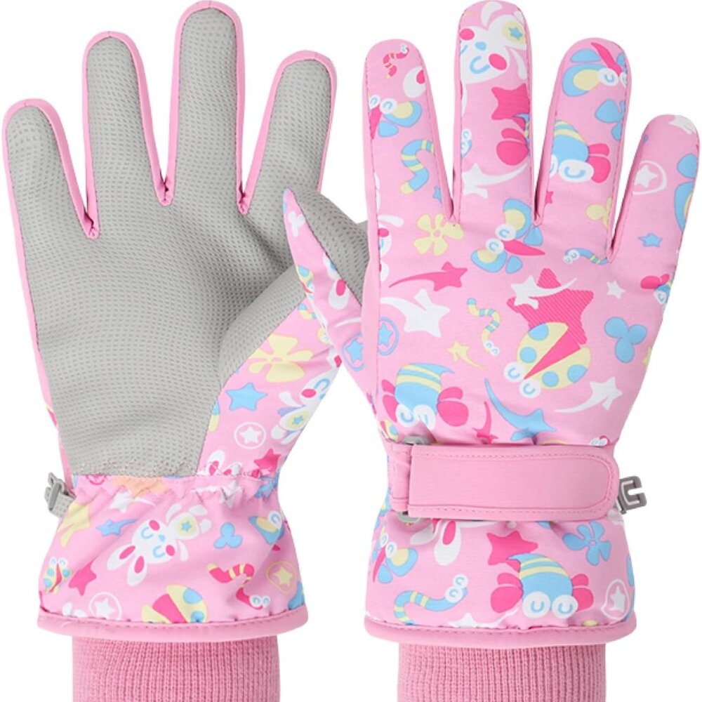 7-9 Y Winter Windproof Gloves for Kids Cute Snow Ski Gloves X003CJ7ZEV